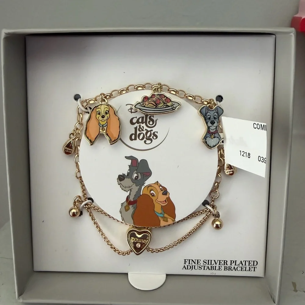 Lady and the Tramp Silver Plated Bracelet - Picture 1 of 2